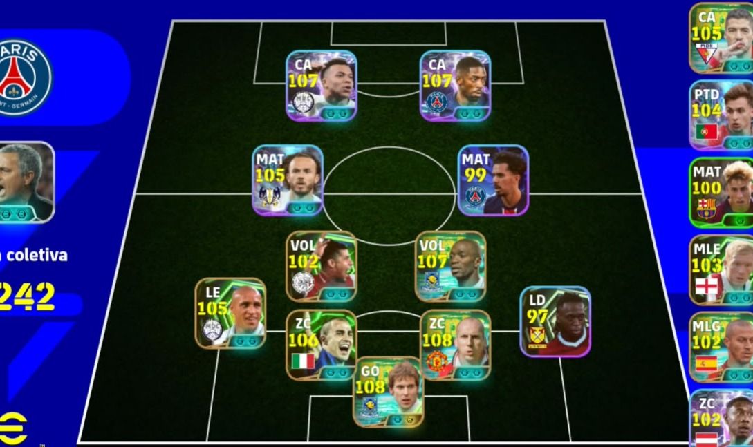 Conta Efootball, 3246, Dembelé e Mbappé 107.