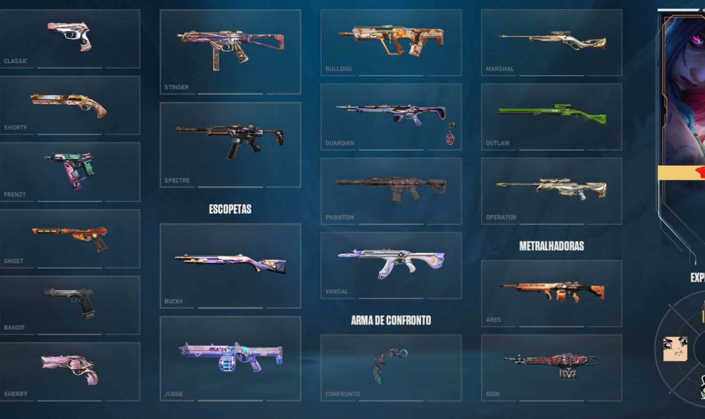 Conta Valorant mais de 2.4k gastos Com Faca RGX phantom champions 2024 e muito +