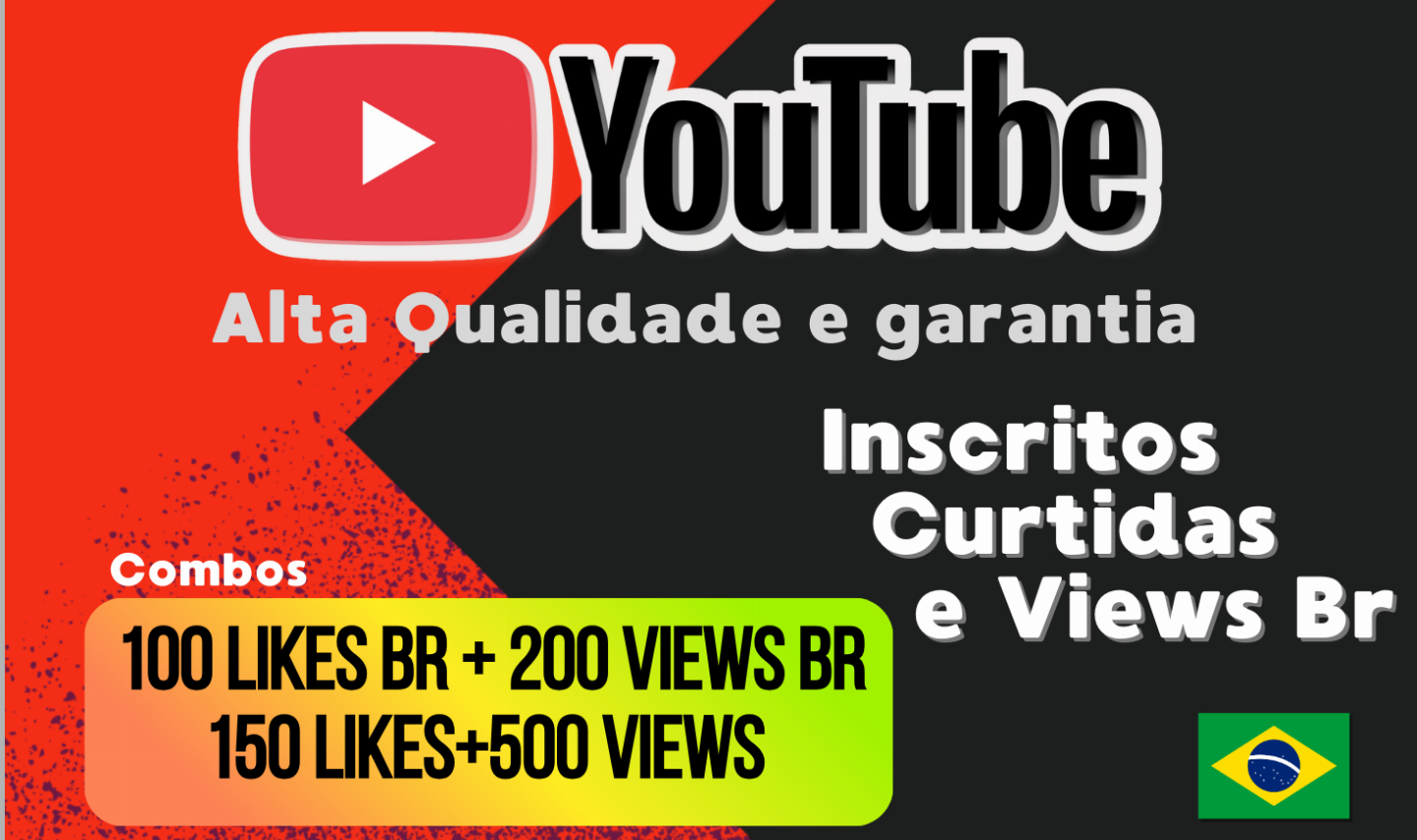 Youtube, Inscritos, Visualizações e Curtidas Brasileiras, Views Com Alta Retençã