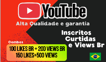 Youtube, Inscritos, Visualizações e Curtidas Brasileiras, Views Com Alta Retençã