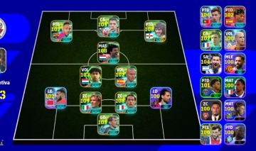 Efootball Conta Top Rud Gullit, Maldini, Nesta, George Best, Luis Suárez, Yamal