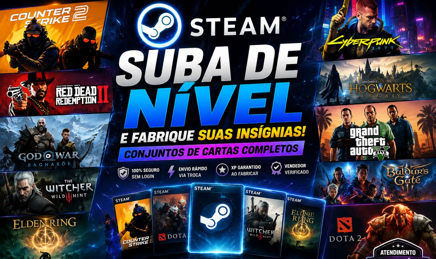 SUBA O NÍVEL DA CONTA| CARTAS COMPLETAS | ENVIO SEGURO + XP RÁPIDO