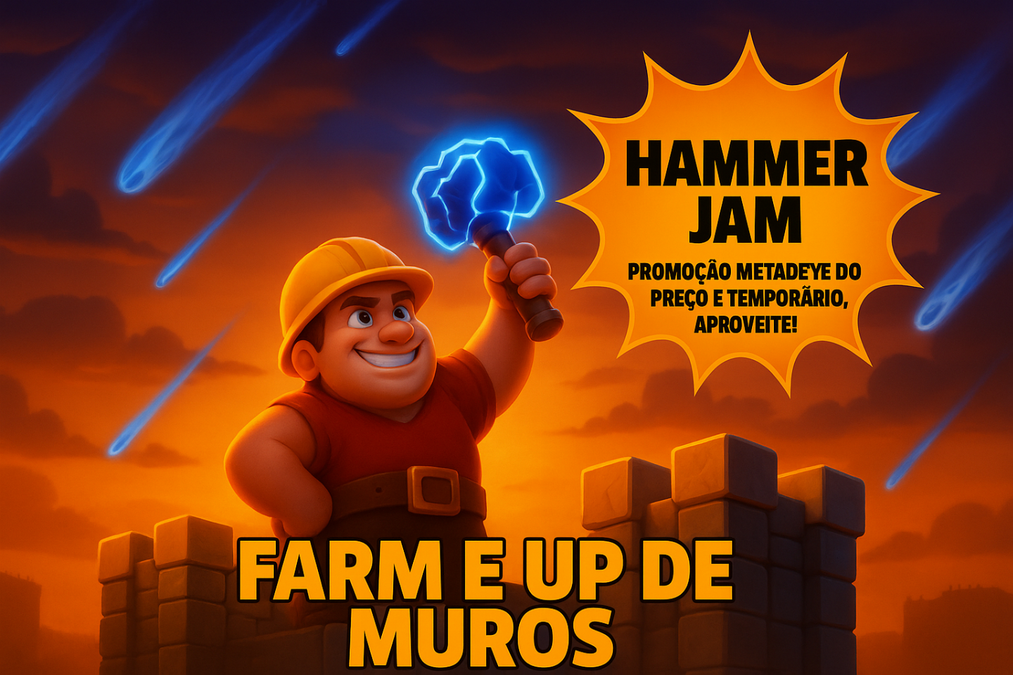 Clash of Clans - Upgrade de muros - HAMMER JAM DE NOVEMBRO PROMOÇÂO!!!