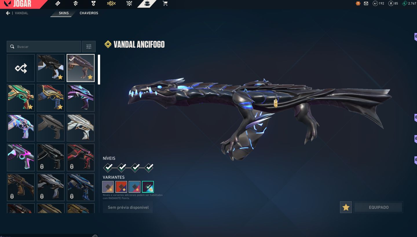 Conta Valorant ascendente 3 com 5 facas e varias outras skins de armas