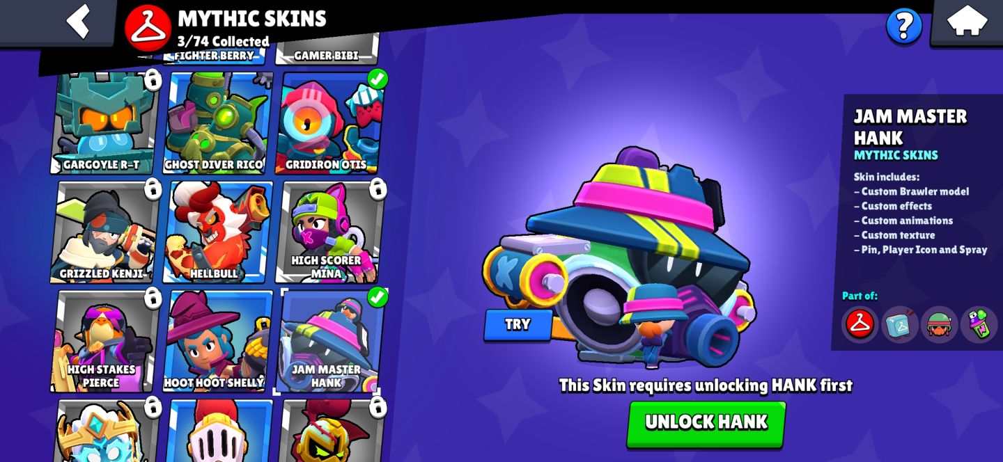 Conta iniciante 6 skins de hipercarga