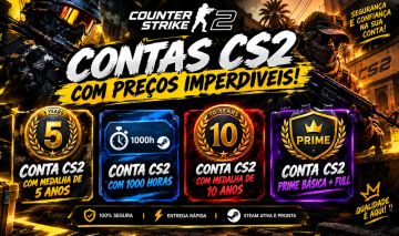 (MAIS BARATO DO BRASIL)CONTAS DE CS 2 COM PREÇOS IMPERDÍVEIS!