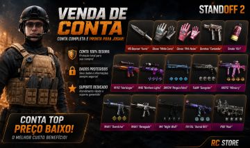 CONTA STANDOFF 2 | 2 KIT CARO COM M9 KUMO + SKINS ADESIVADAS (540 HORAS DE JOGO)