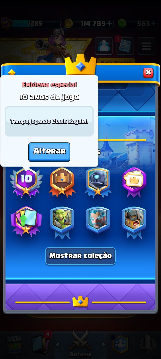 Conta de clash royale antiga muito boa