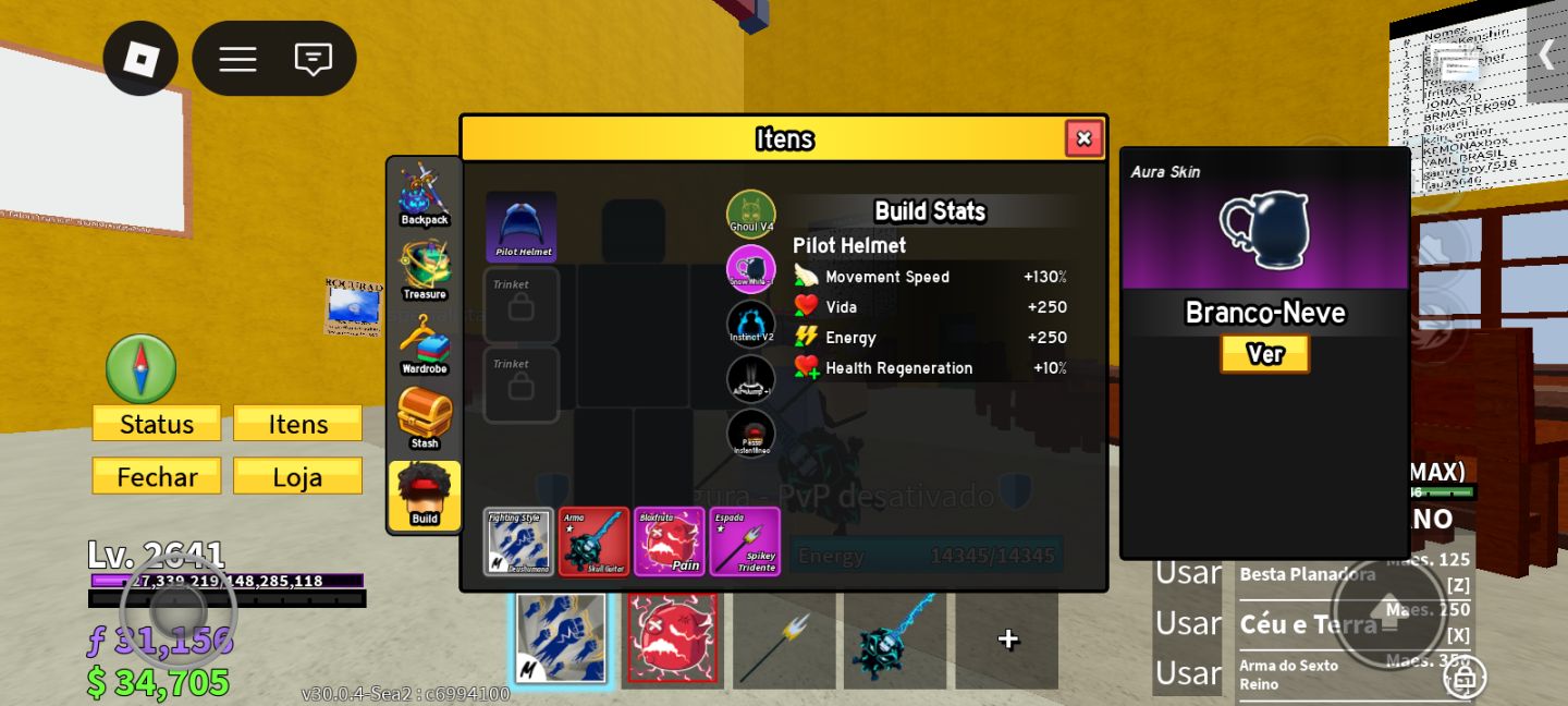 CONTA BLOX FRUITS CONTA PVP COMPLETA