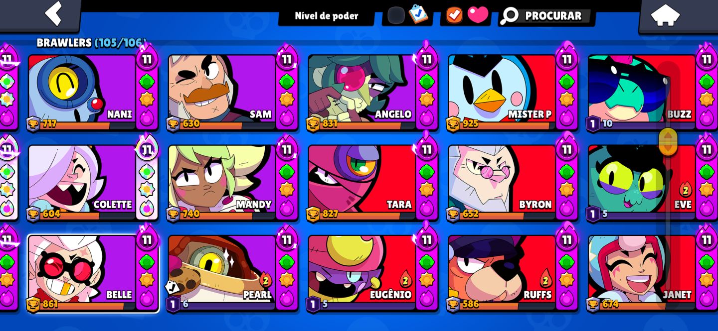 Conta de brawl stars 74000 troféus e de brinde uma conta de clash roye muito boa