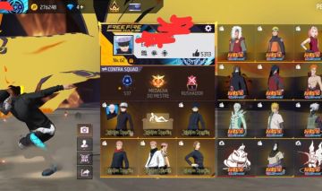 PROMOÇÃO!!!Conta de Free Fire gemada com várias skins