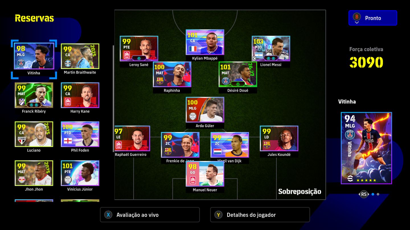 CONTA EFOOTBALL STEAM FORÇA 3090 + JOGOS