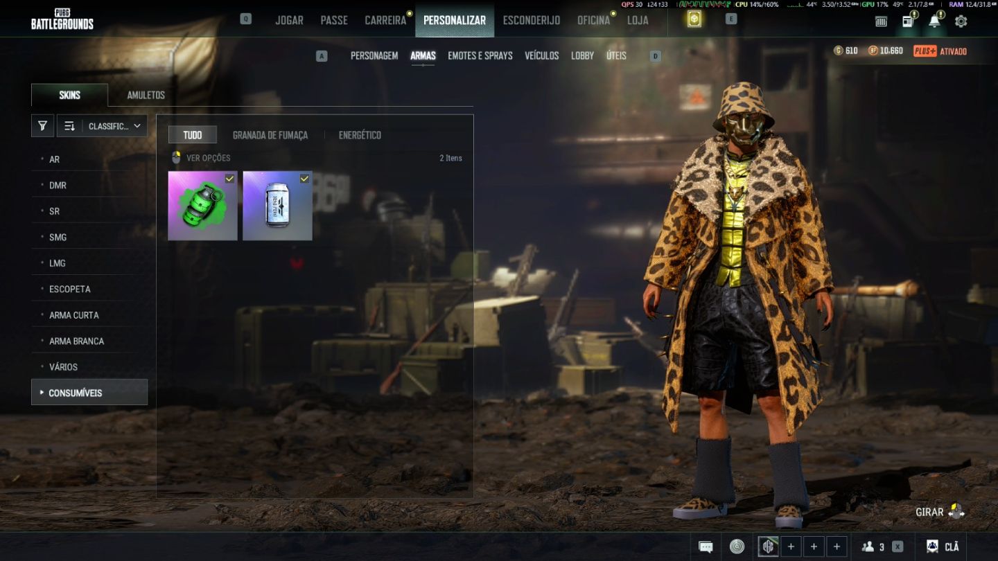 PUBG | AUG Lv8 | Beryl Medusa Lv6 | ACE Lv2 | Personagem Glasya Lv 2