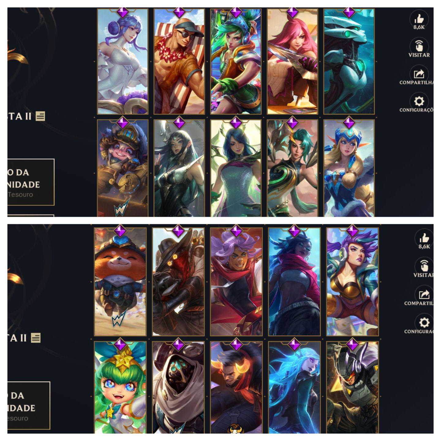 Conta (WR + LoL) 465 Skins total.