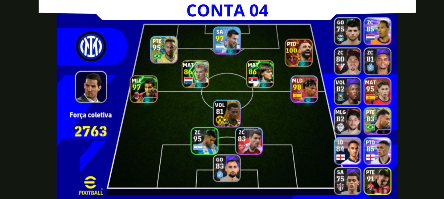 Contas Efootball Iniciais com Épicos/big Times Garantidos! Vol. 01