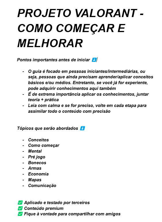 Guia Completo Valorant | Aprenda a Jogar e Evoluir no Jogo + BRINDE