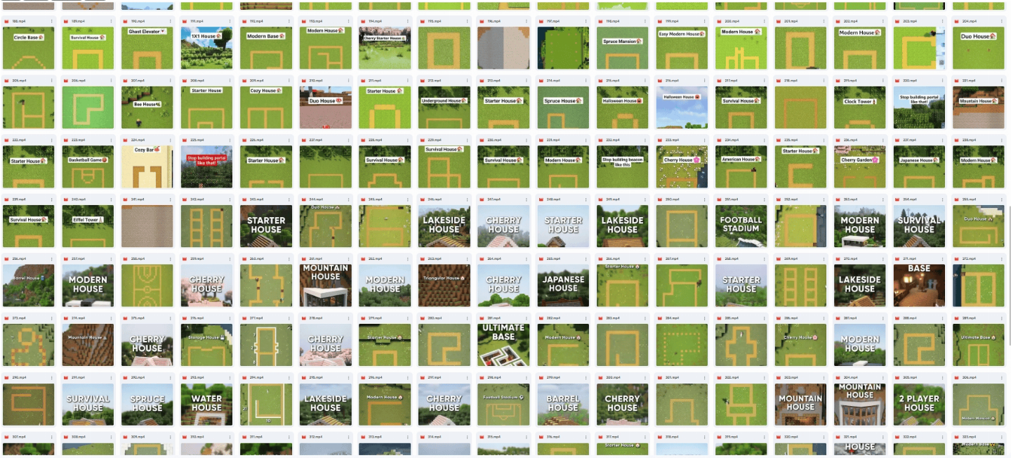 +600 VÍDEOS VIRAIS CONSTRUÇÕES NO MINECRAFT - TIKTOK, REELS E SHORTS