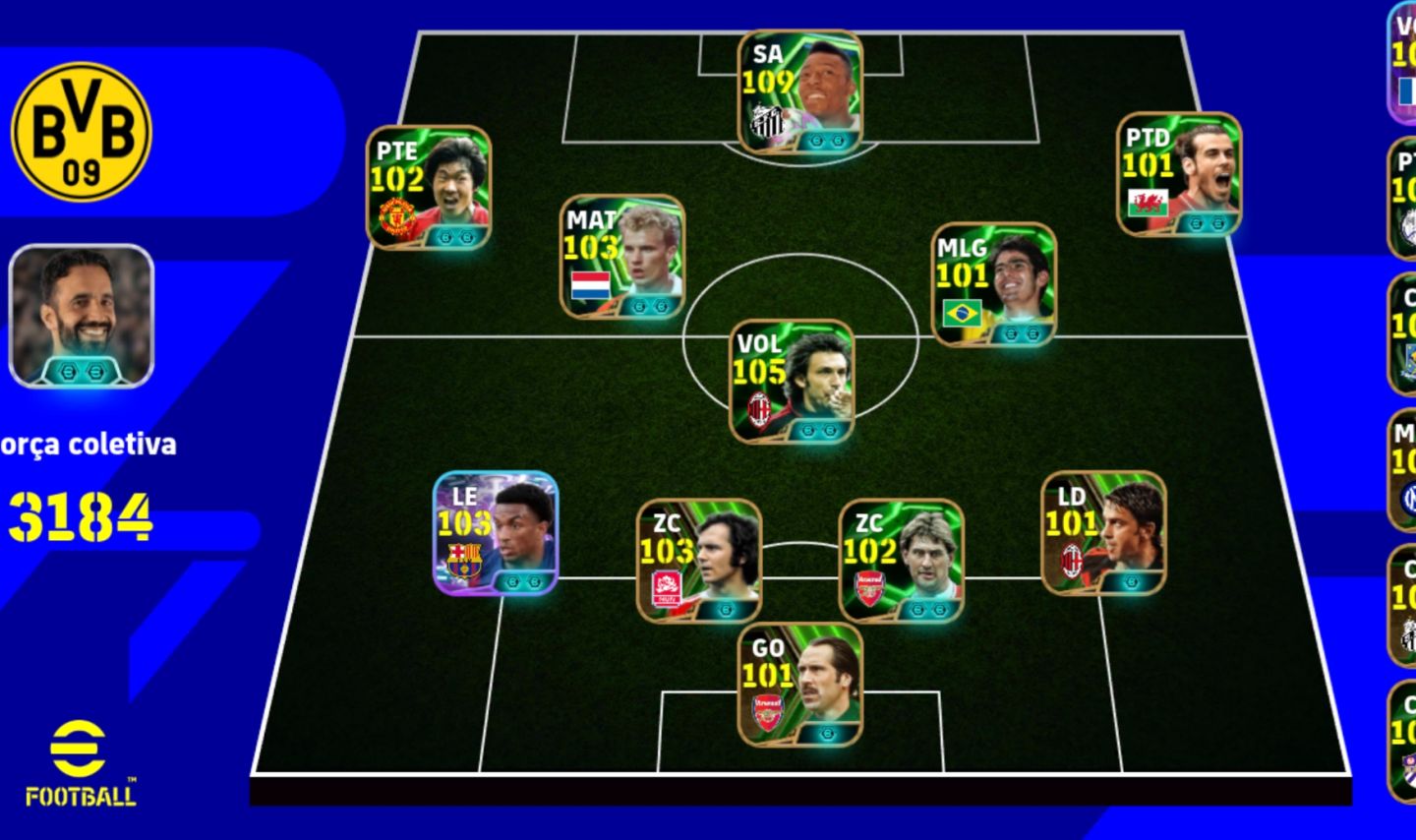 Conta efootball com pele 109