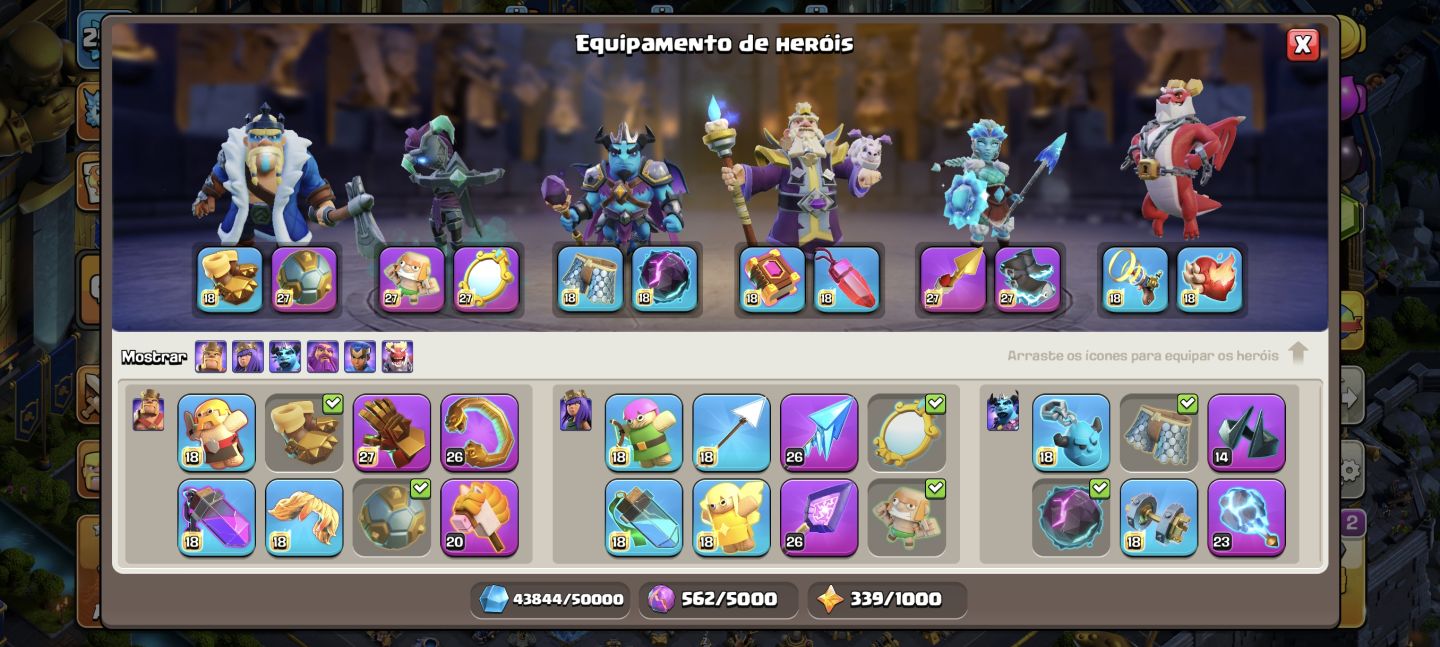 CV 18 Full defesa Full / equipamentos Full (tenho todos equipamentos)
