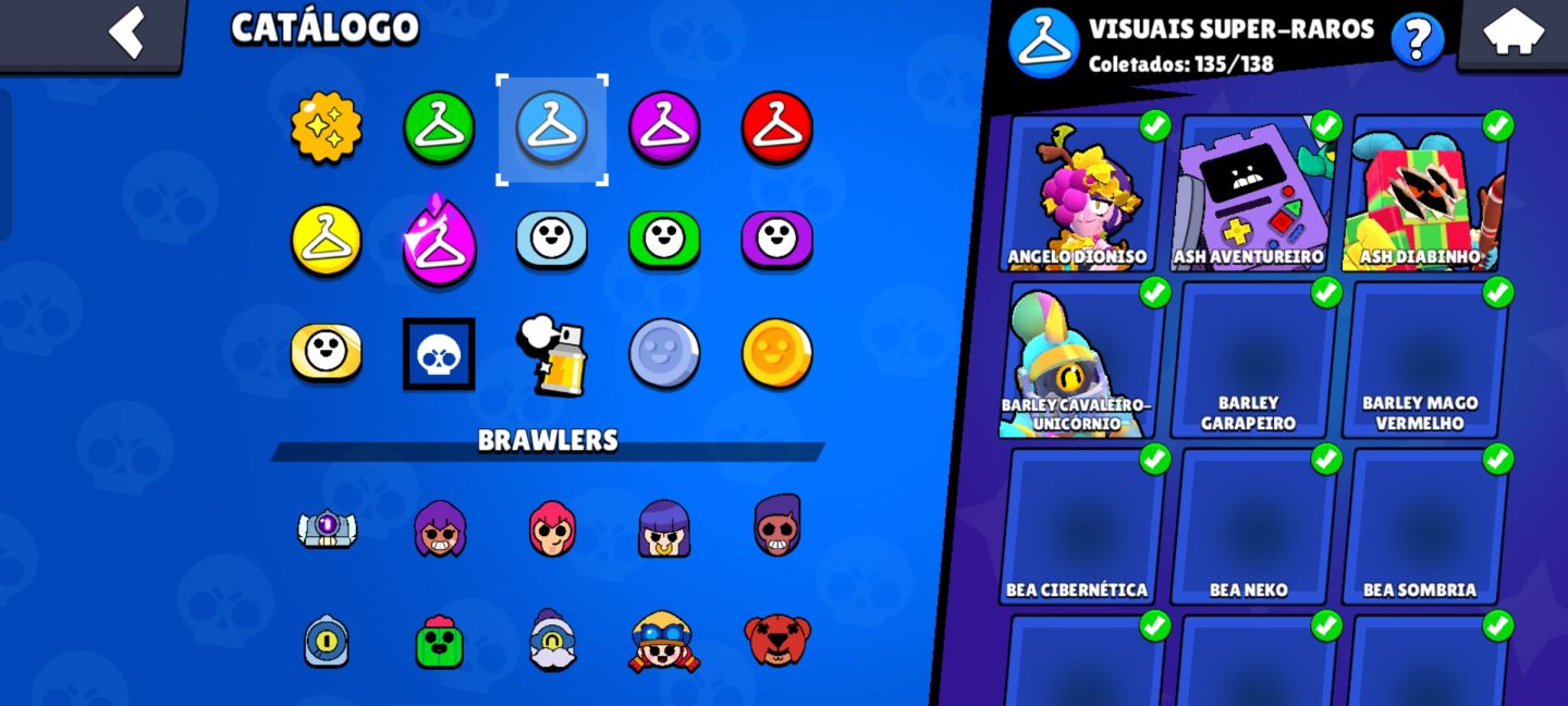 CONTA BRAWL STARS ANTIGA, RARA, GEMADA, SEMI-FULL (PREÇO NEGOCIÁVEL)
