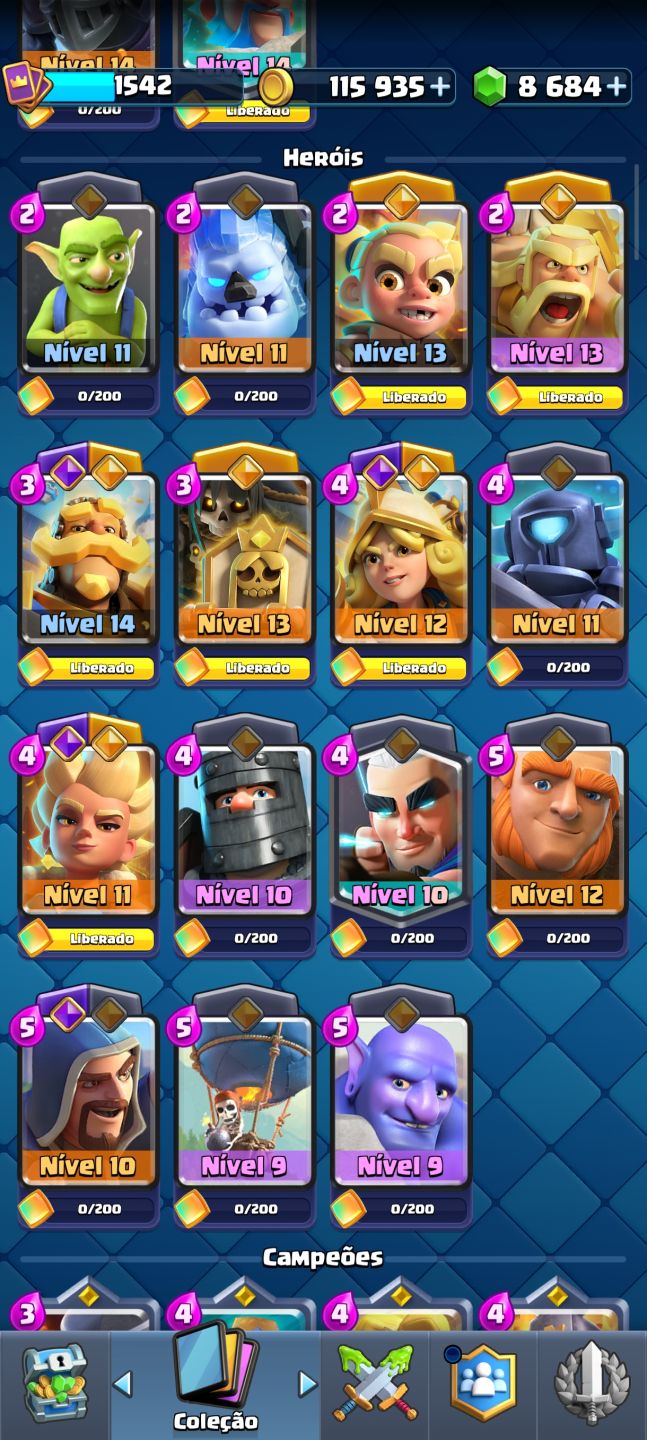 Conta Clash Royale Arena 21