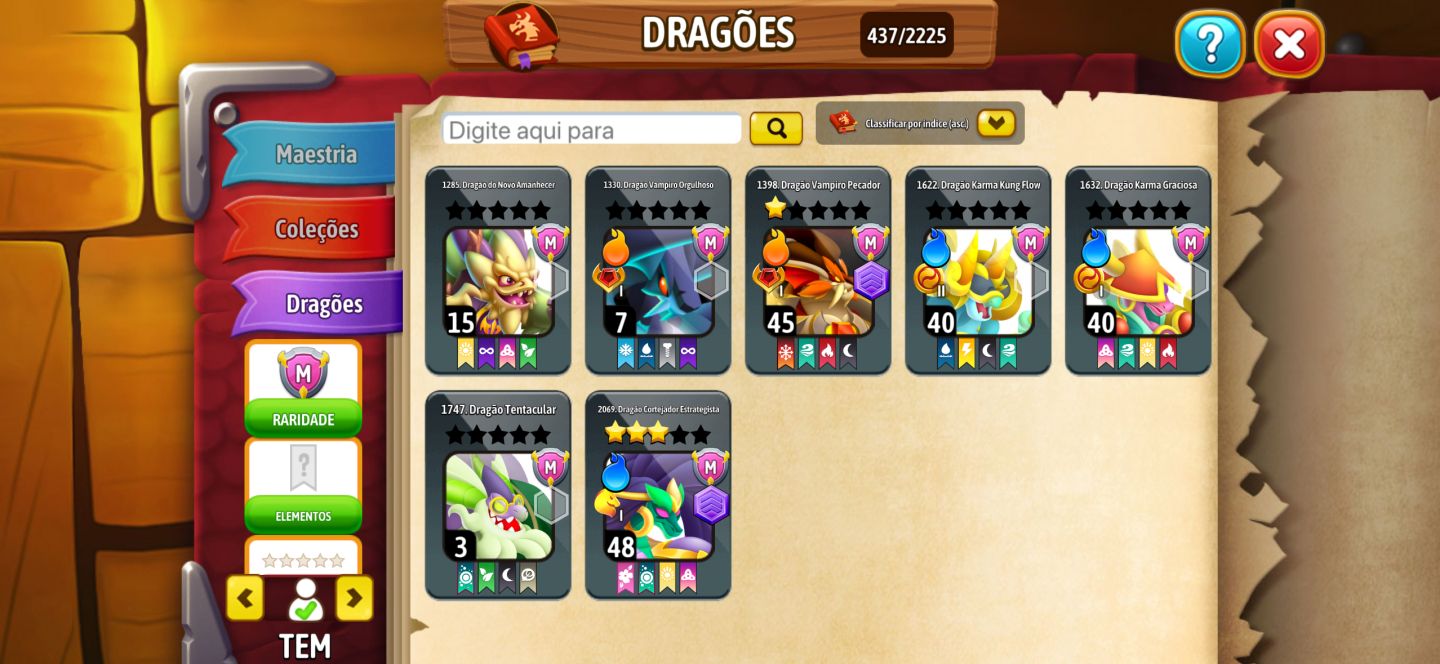 Conta de Dragon City Antiga Nivel 75
