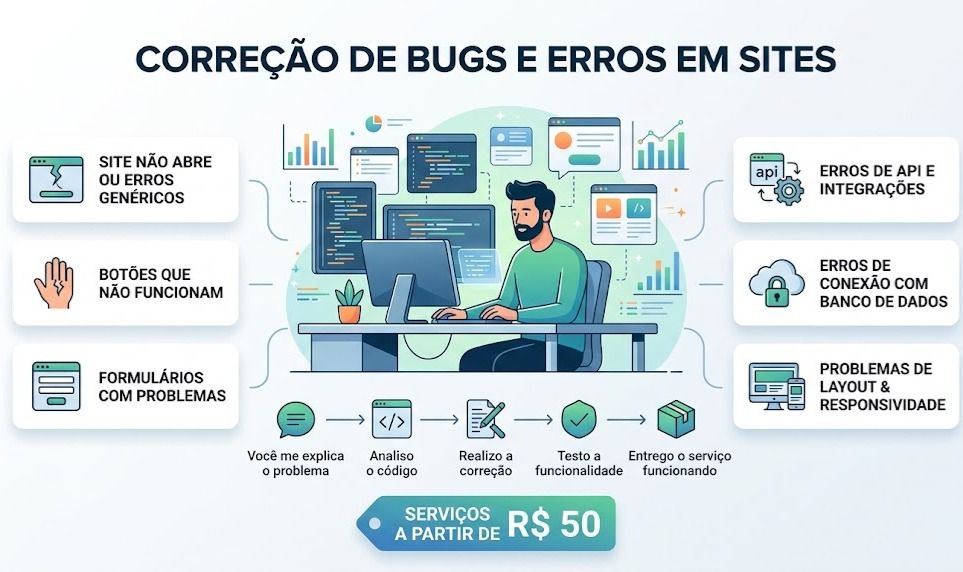 Correção de Bugs e Erros em Sites