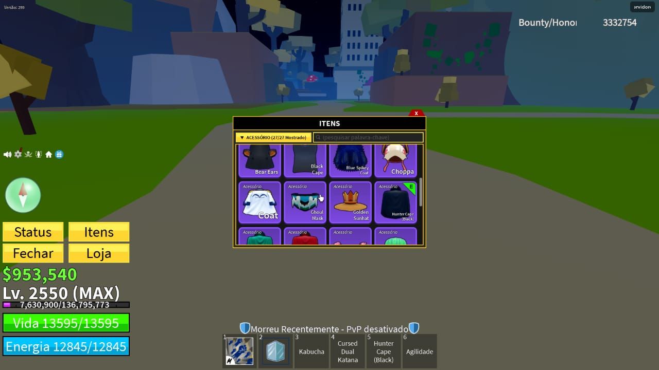 Conta de Roblox(com skins) - Blox Fruits, level max, cdk, gamepass,control e +