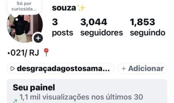 Conta instagram feminina / Seguidores orgânicos