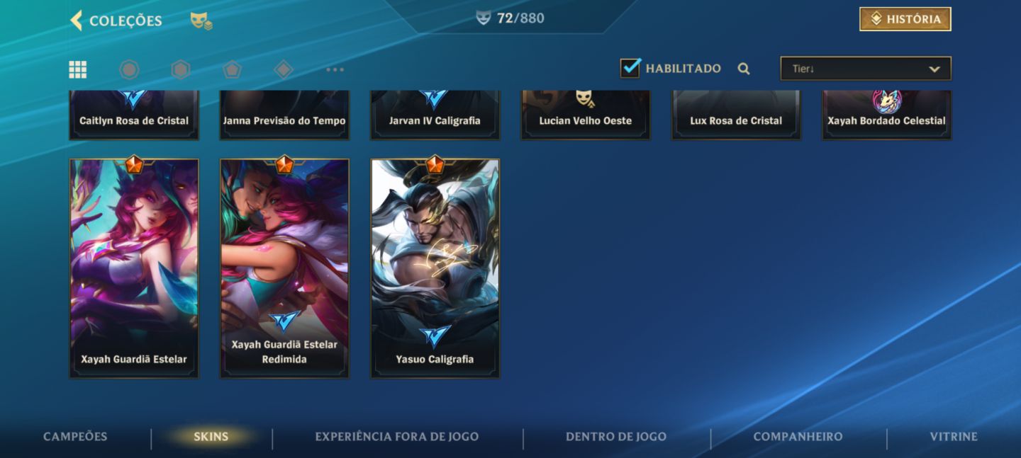 Conta mono xayah adc 72 SKINS