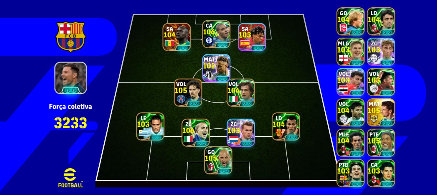 CONTA EFOOTBALL BRABA! TIME 3233 DE FORÇA