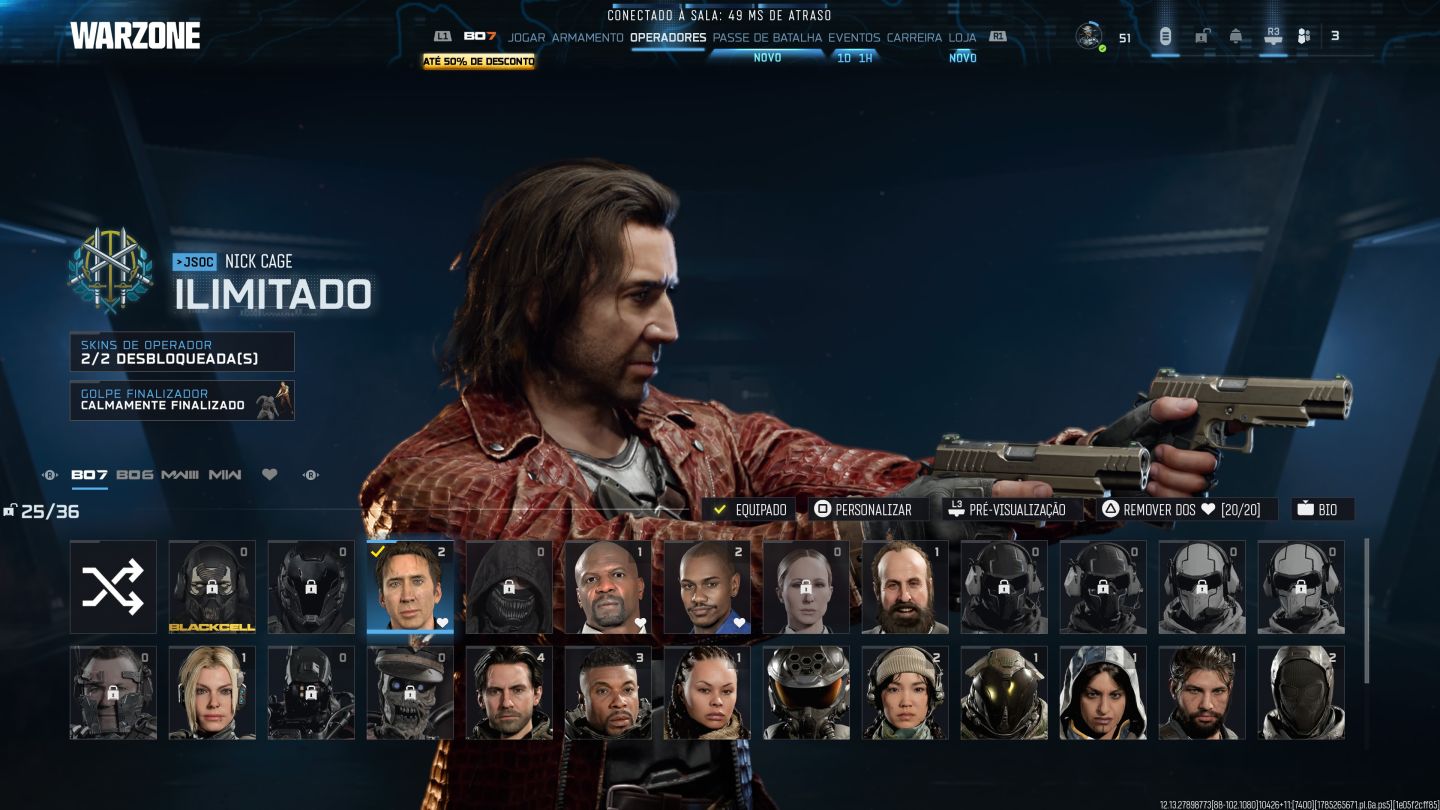 Conta rara warzone capitao patria