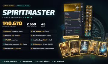 AION 2 Global LA Ariel | Spiritmaster Lv45 140K CP ilvl 86 Weapon Crafted