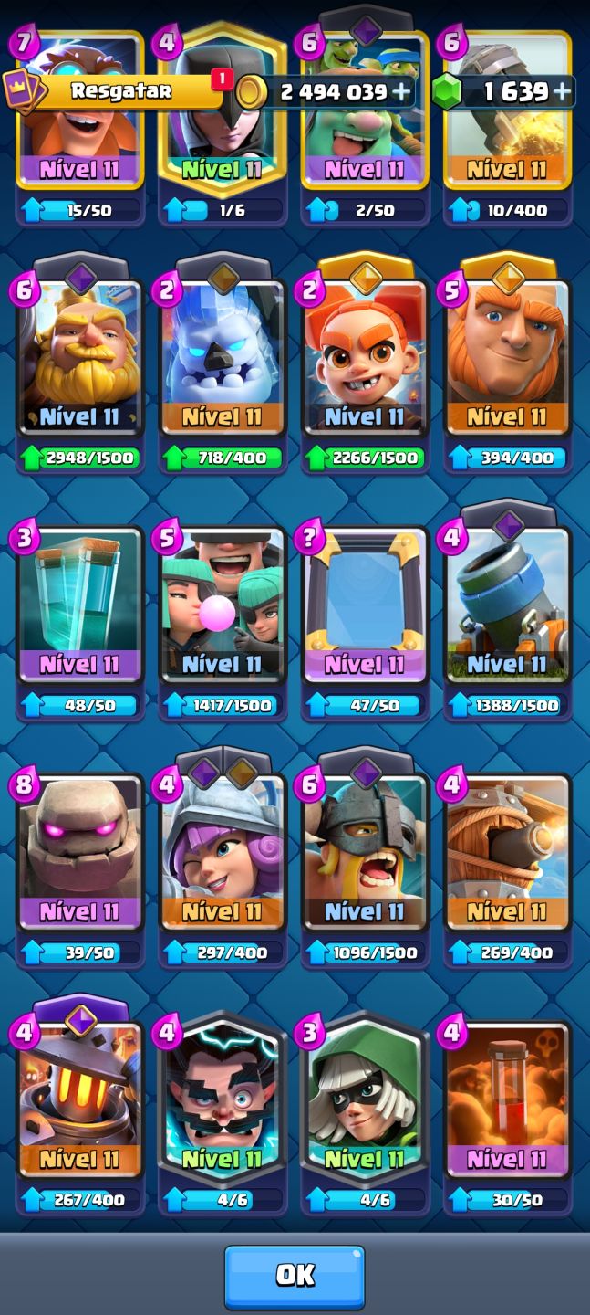 Conta de Clash Royale