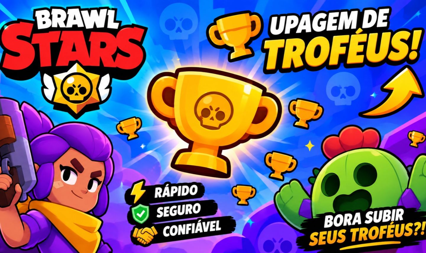 Upo troféus na sua conta do Brawl Stars (PROMOÇÃO IMPERDÍVEL)