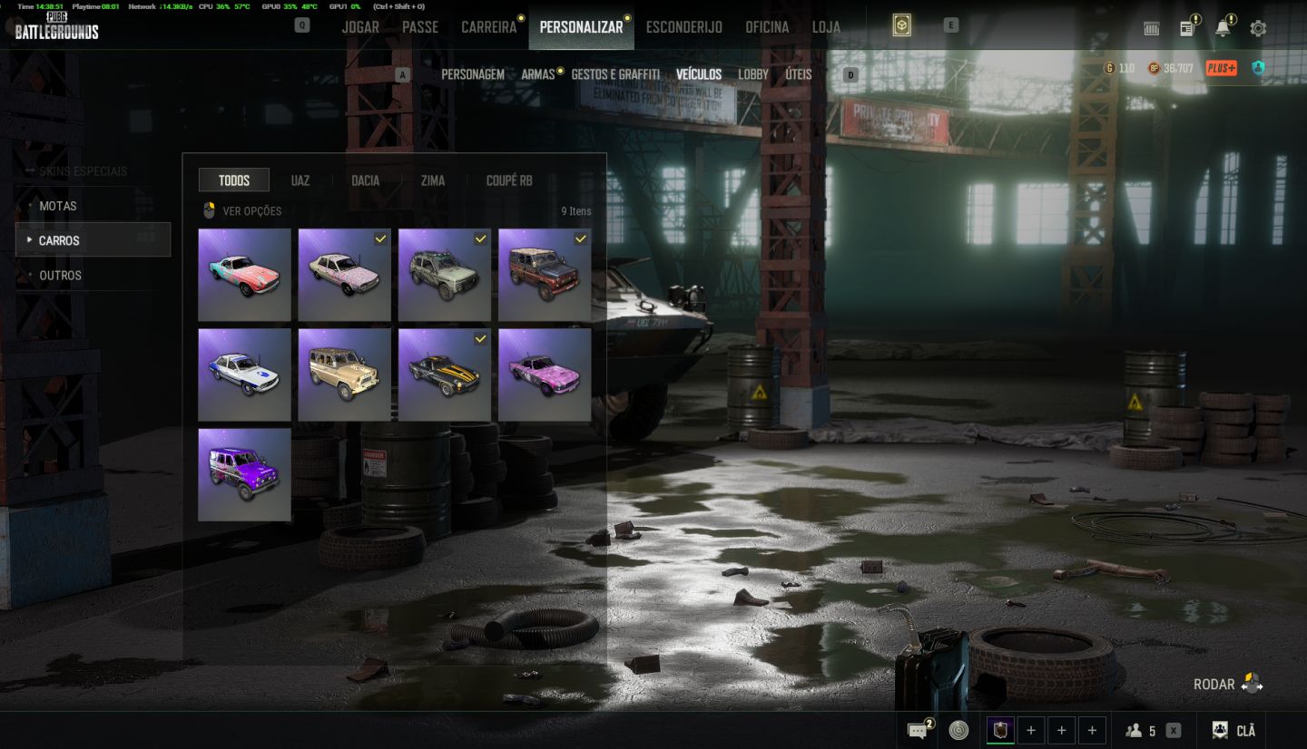 CONTA PUBG BAIXO CUSTO E CHEIA DE SKINS .