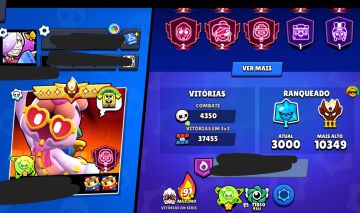 CONTA BRAWL STARS FULL COM DOIS REIS FRANKS E MESTRES 3!