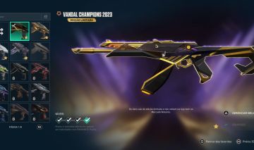 Conta de Valorant com vandal champions23 e leque flamejante