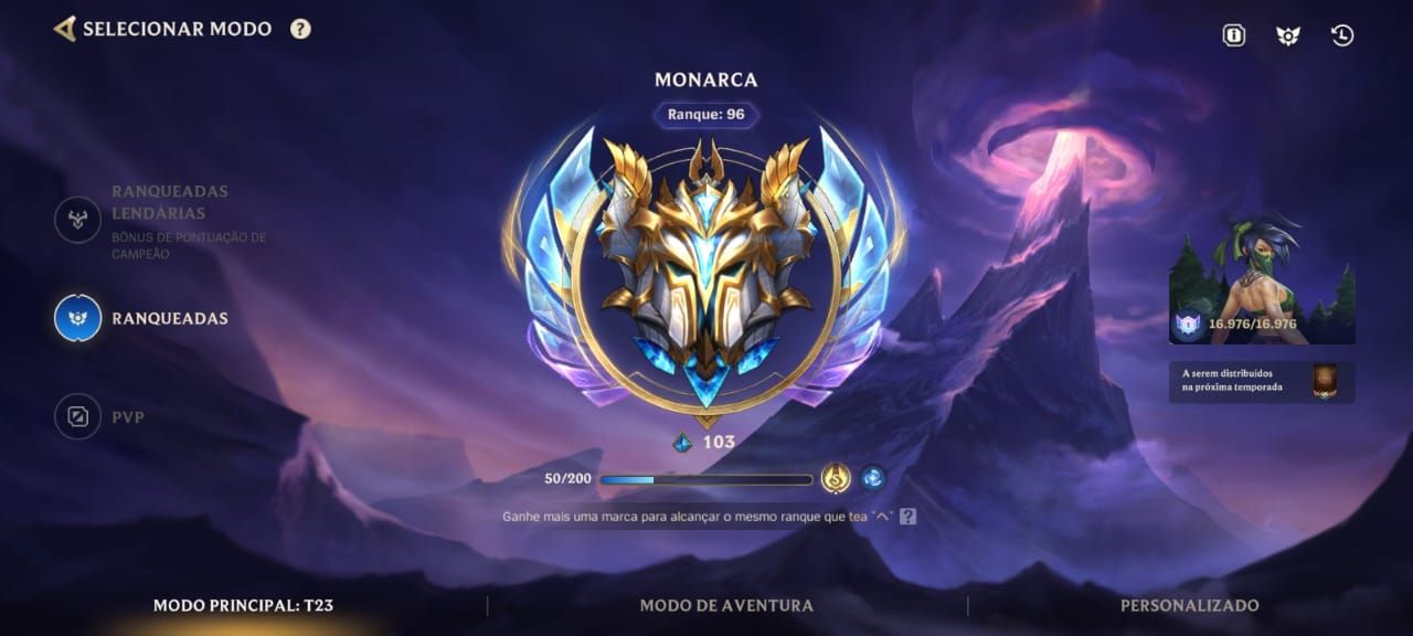 Conta Raríssima - Top 1 Akali do Servidor/ Elo atual Monarca