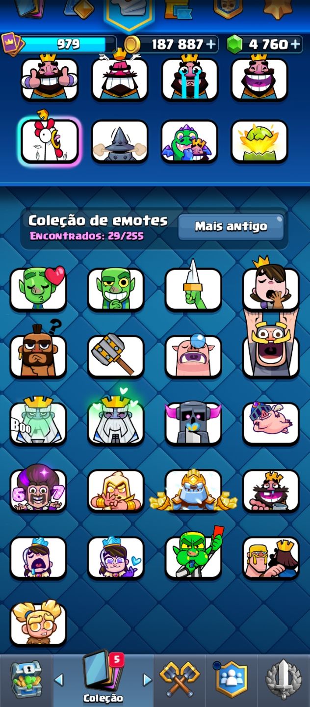 CONTA CLASH ROYALE LÉV 12 | ARENA 13 | 4760 GEMAS | 7 EVOLUÇÕES + TROCA DE NICK