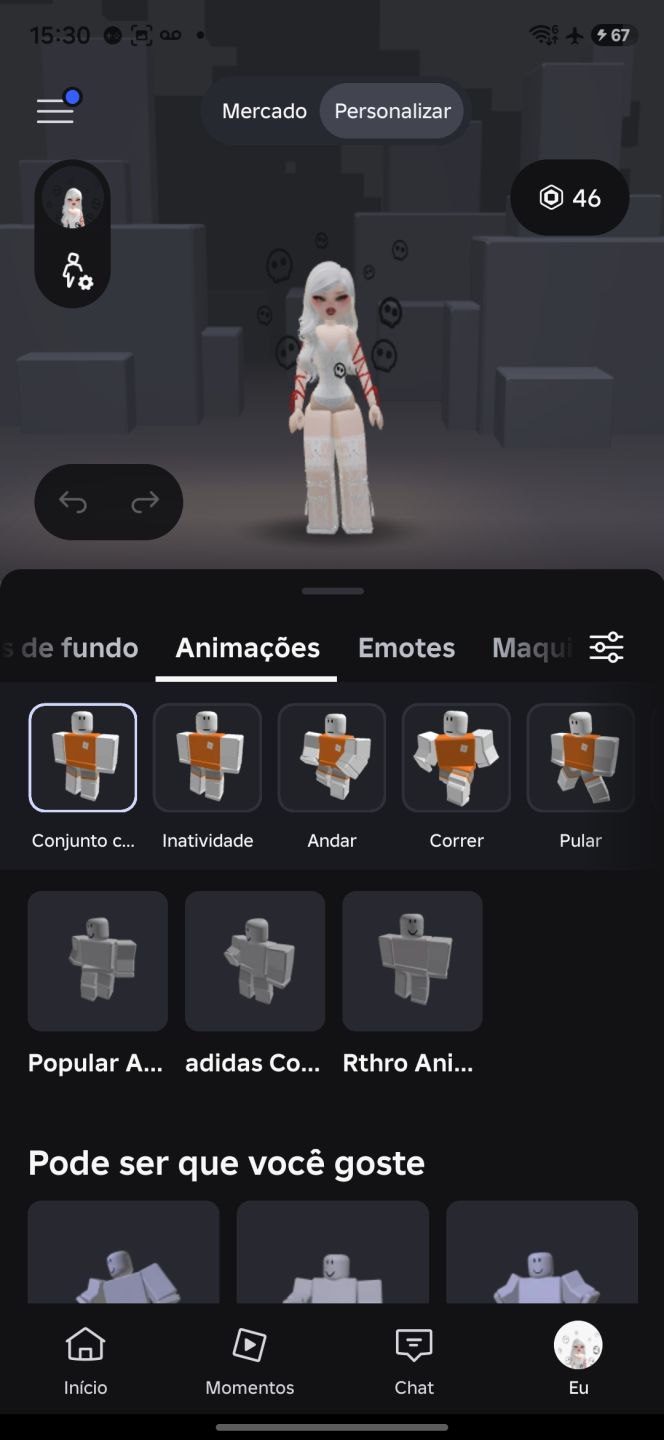 CONTA ROBLOX FEMININA +400 REAIS GASTOS | SKINS, ANIMAÇÕES, GESTOS E GAMEPASSES.