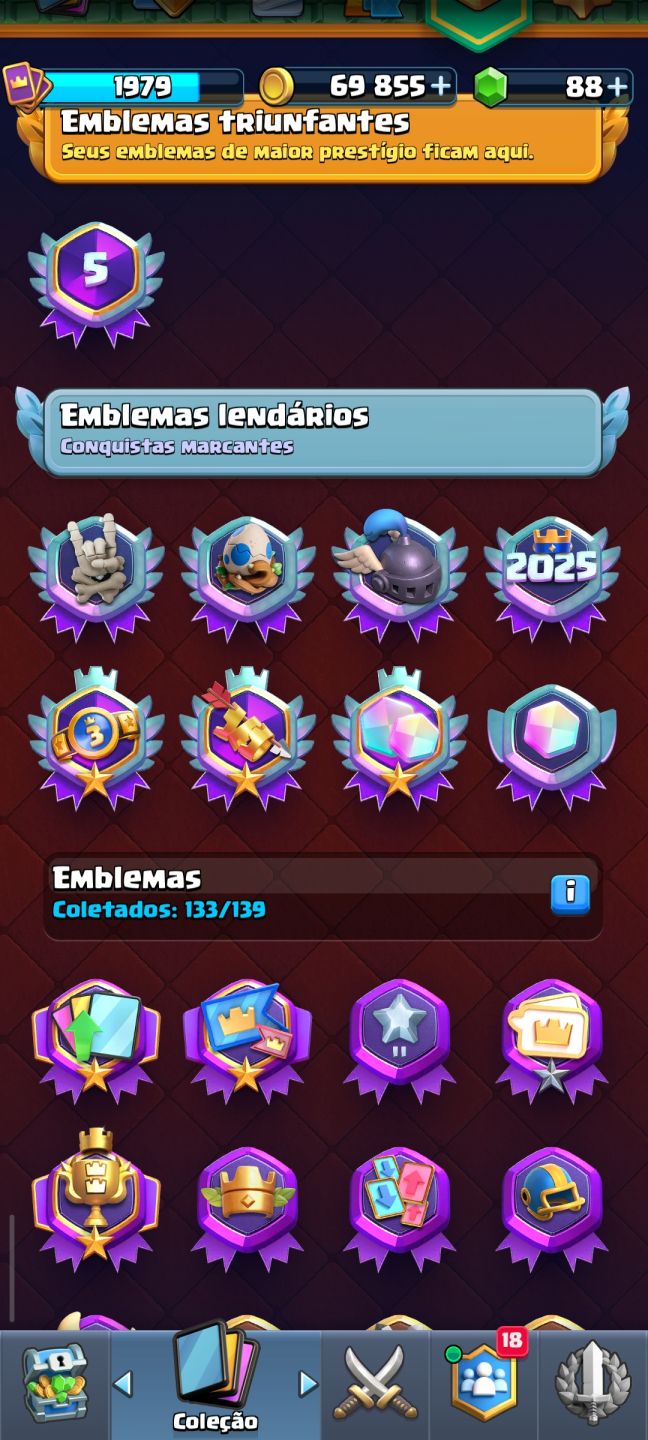 Conta Clash Royale | 48 Cartas Level 16 | 29 Evoluções | 8 Heróis