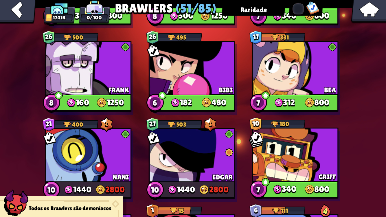 BRAWL STAR (+50 BRAWLS + 38 SKINS) /CONTA CLASH OF CLANS ( SEMI-FULL CV - 11)