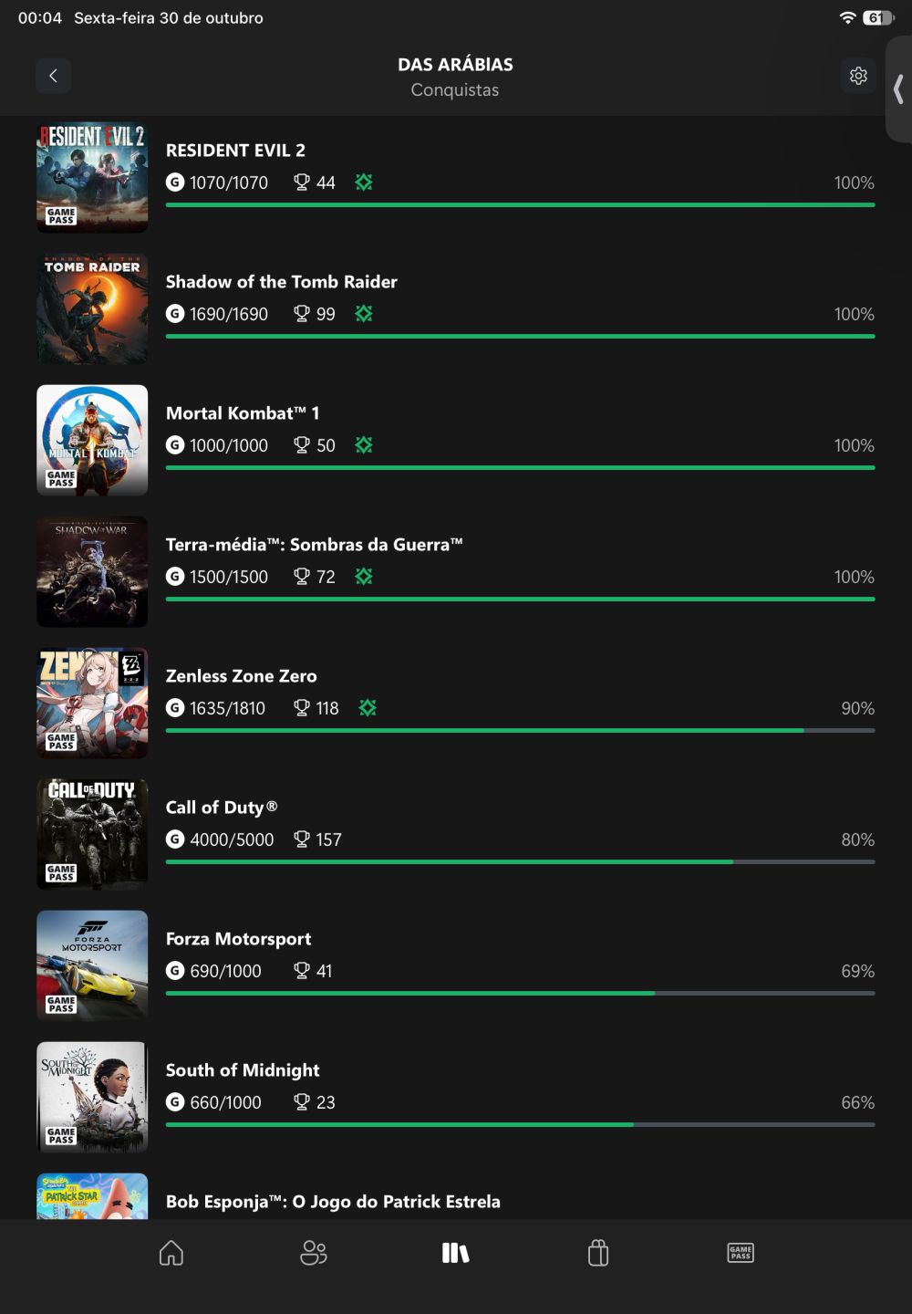 [CONTA XBOX 43 JOGOS | 17 PLATINAS | 32.798 G]
