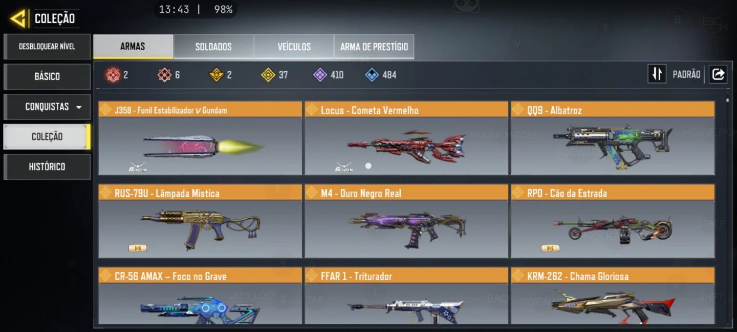 Conta de Call O1f Duty Mobile Premium