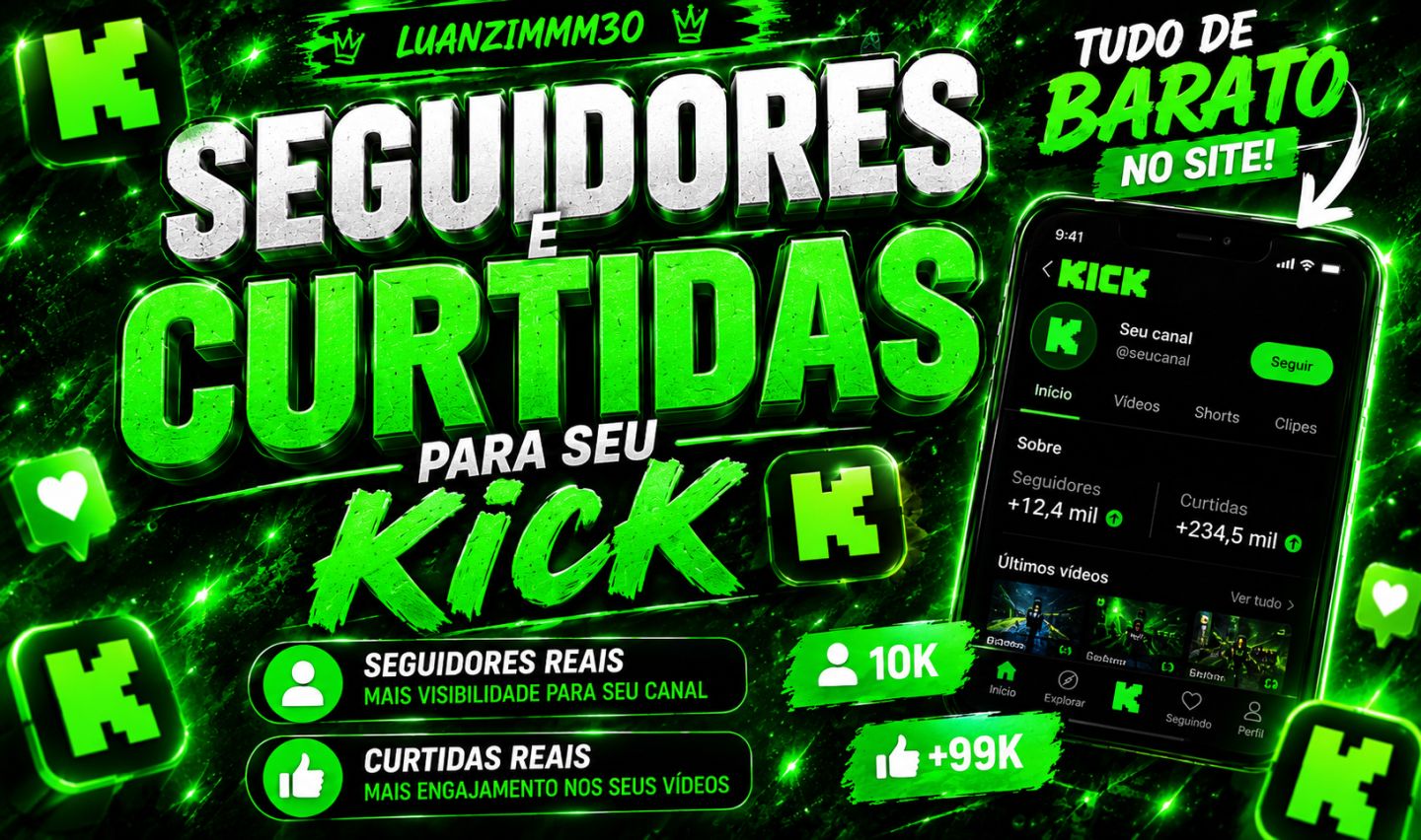 KICK SEGUIDORES, ESPECTADORES E VIEWS
