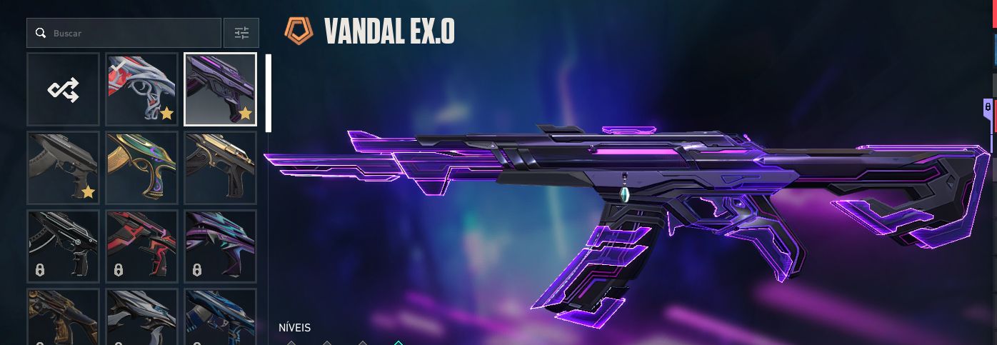 Conta de valorant com a faca kami kuronami que não volta mais e outras Skins