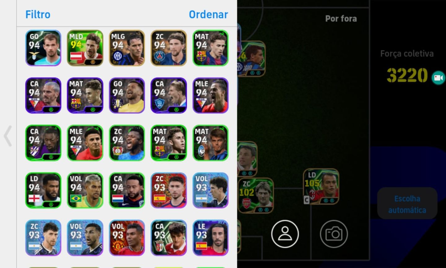 CONTA EFOOTBALL RARA! KAKA BUGADO + BAGGIO PRIME + CAFU + OSHIMEN E+++!