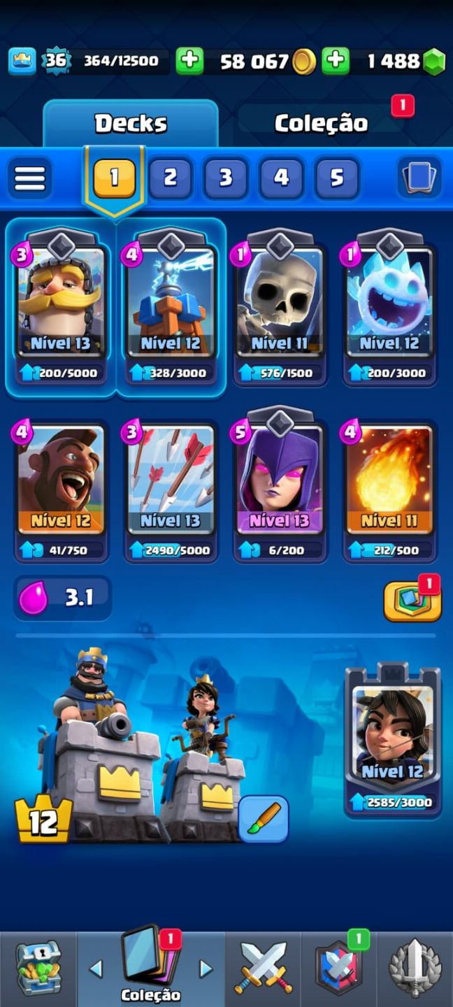 CONTA DE CLASH ROYALE 2017 arena 20
