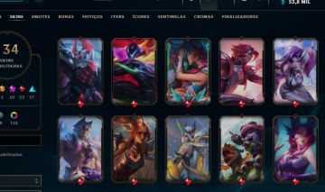 Conta LoL. Prata, 130 champs, 134 skins Full acess
